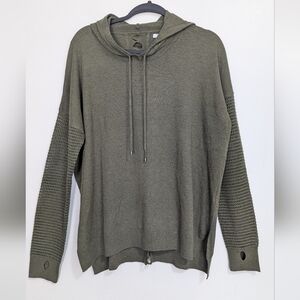 🌸NWT Stitch Fix | Stiches‎ & Stripes Wool Blend Olive Green Thumb Hole Hoodie L